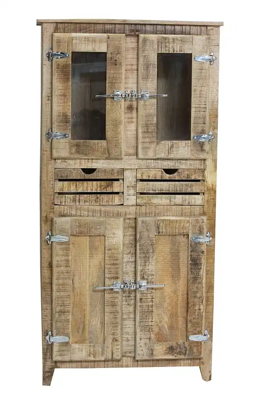 Rustic Ice Box Cabinet with 2 Drawers & 4 Doors - popular handicrafts